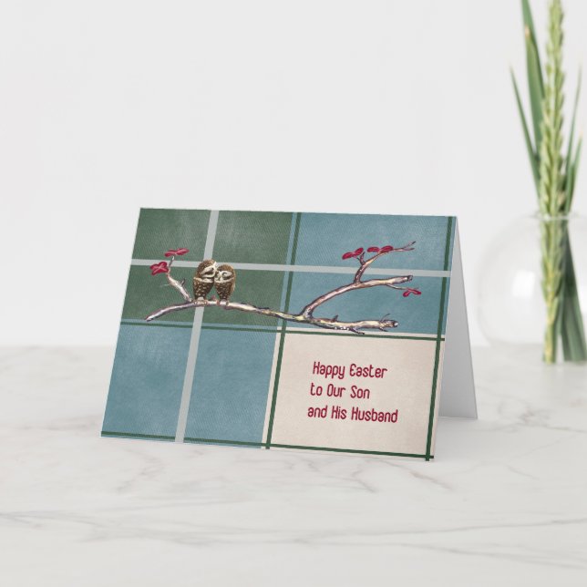 Tarjeta de Pascua para el hijo y el marido con lec (Anverso)