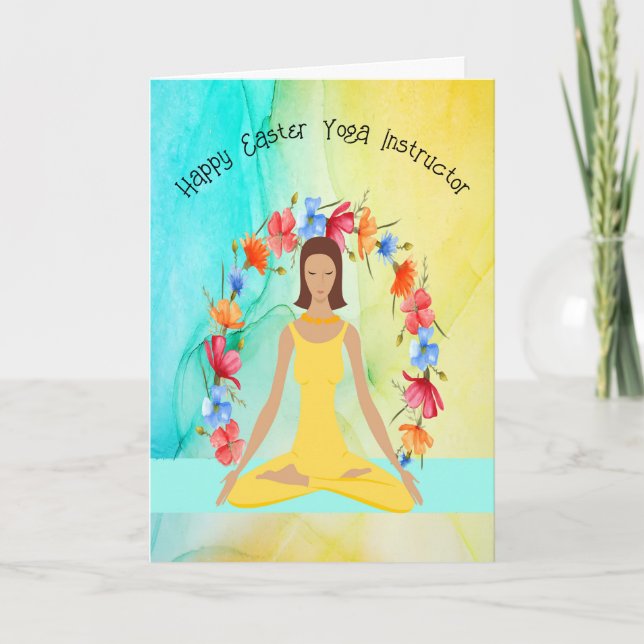Tarjeta de Pascua para el instructor de yoga (Anverso)