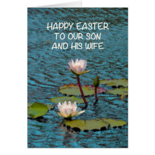Tarjeta de Pascua para el Sol y sus Lirios de Agua