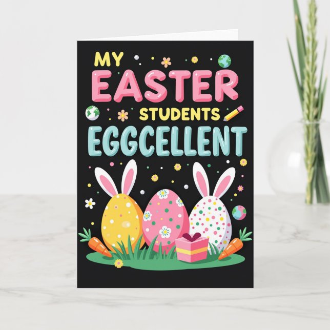 Tarjeta de Pascua para Estudiantes Excelentes (Anverso)