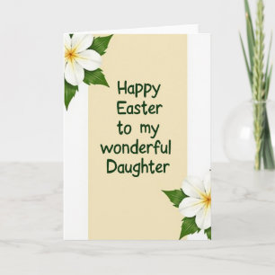 Tarjeta de Pascua para hija floral