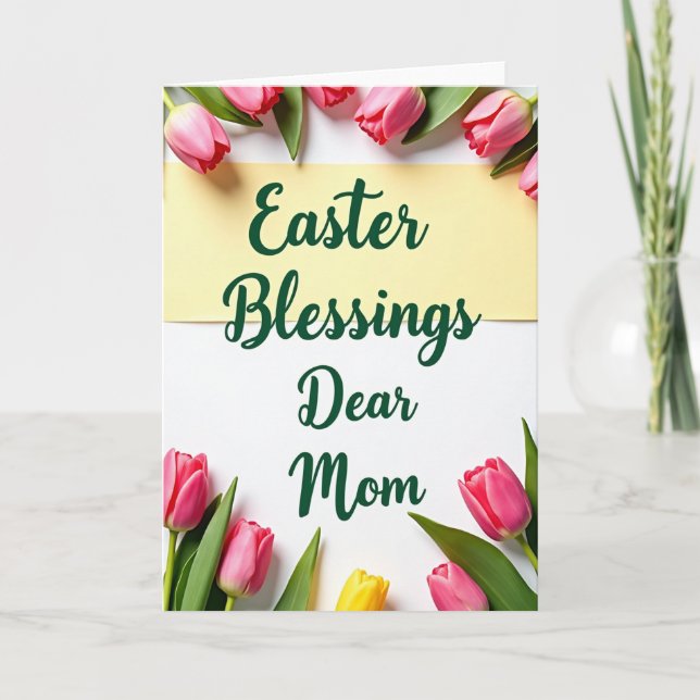Tarjeta de Pascua para Mamá en Primavera (Anverso)