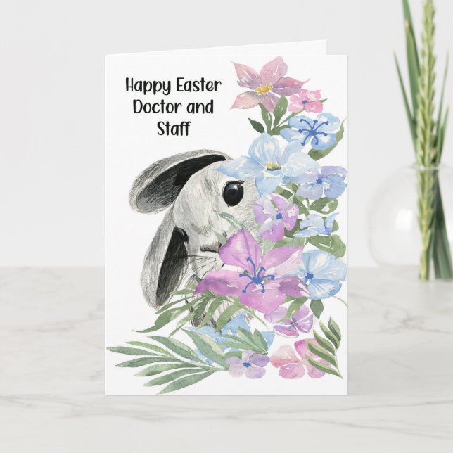 Tarjeta de Pascua para Médica y personal (Anverso)