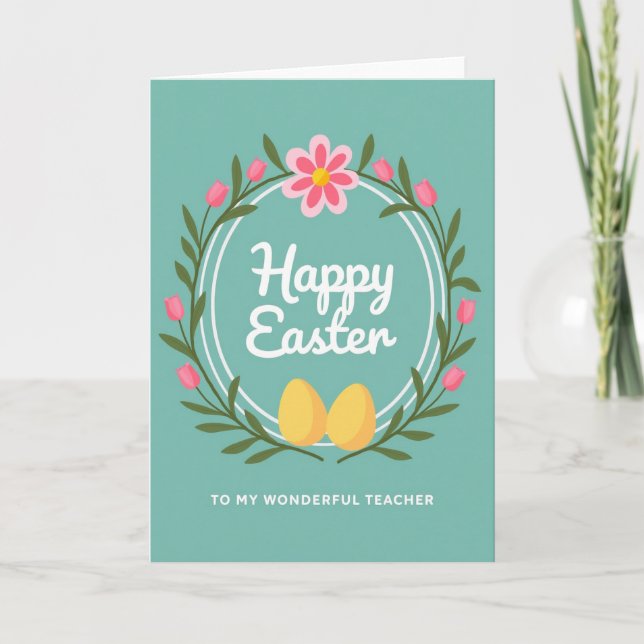 Tarjeta de Pascua para mi maestro (Anverso)