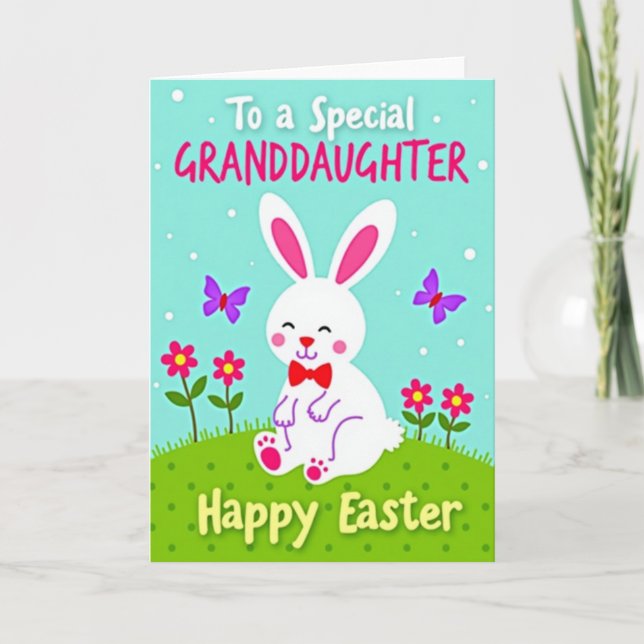 Tarjeta de Pascua para Nieta (Anverso)