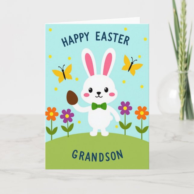Tarjeta de Pascua para Nieto con Patrón (Anverso)