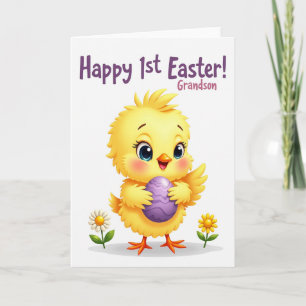 Tarjeta de Pascua para Nieto Pájaro Amarillo