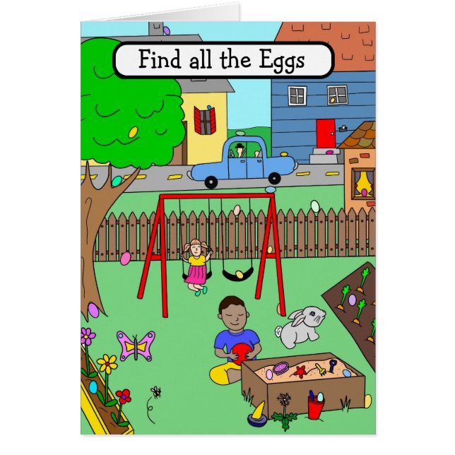 Tarjeta de Pascua para niños (Frente)