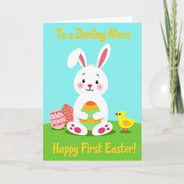 Tarjeta de Pascua para querida sobrina (Anverso)