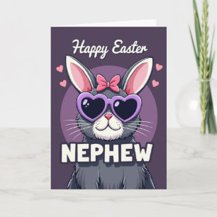 Tarjeta de Pascua para Sobrino Conejo Feliz