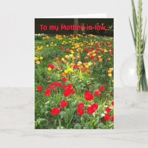 Tarjeta de Pascua para suegra - 'Tulips'