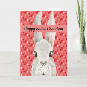 Tarjeta de Pascua para tu nieto con conejito