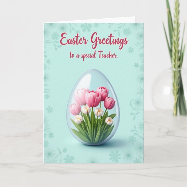 Tarjeta de Pascua para un Profesor Especial (Anverso)