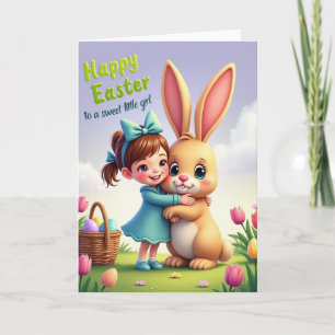 Tarjeta de Pascua para una niña dulce