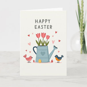 Tarjeta de Pascua Pastel Hearts