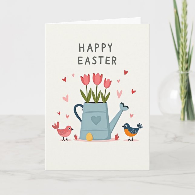 Tarjeta de Pascua Pastel Hearts (Anverso)