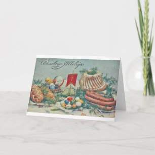Tarjeta de pascua polaca del vintage