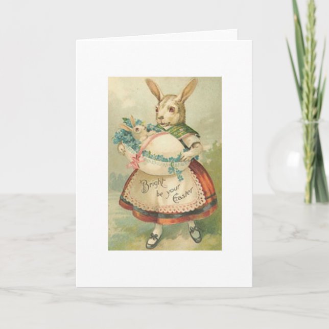 Tarjeta de pascua recién nacida del conejito de (Anverso)