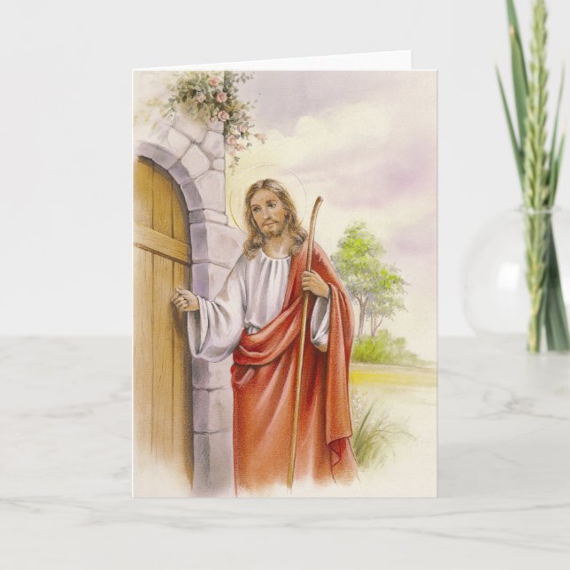 Tarjeta de pascua religiosa (Anverso)