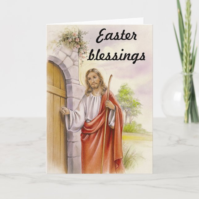 Tarjeta de pascua religiosa (Anverso)