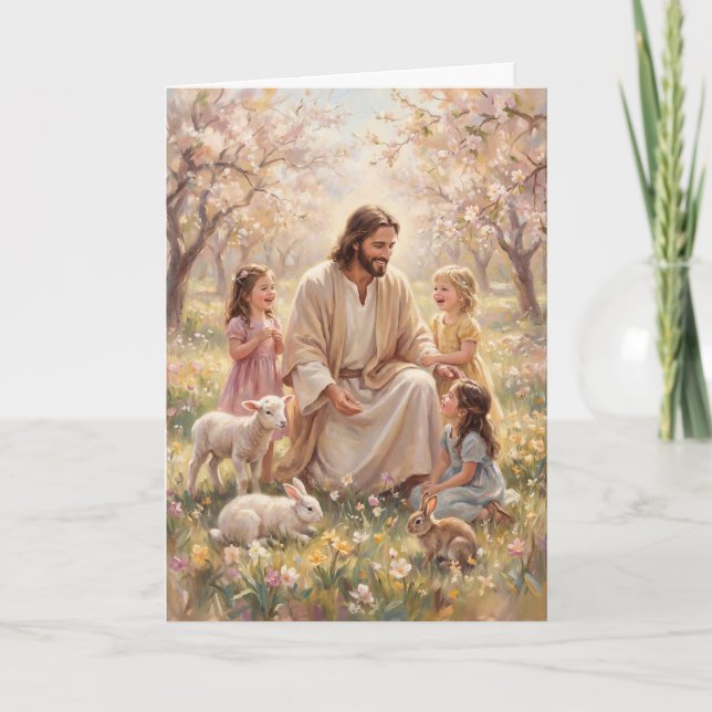 Tarjeta de Pascua Rodeada de Amor (Anverso)