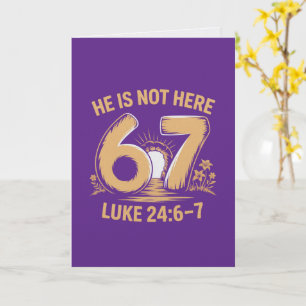 Tarjeta de Pascua Seis Siete Él No Está Aquí Resuc