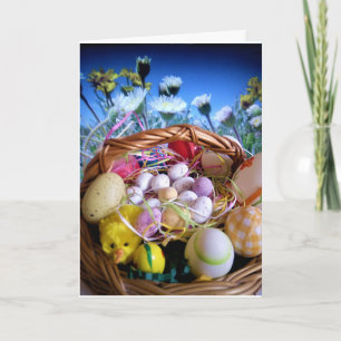 Tarjeta de Pascua simplemente escénica feliz