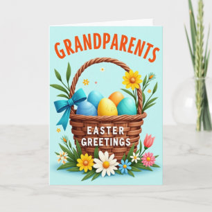 Tarjeta de Pascua tejida para abuelos