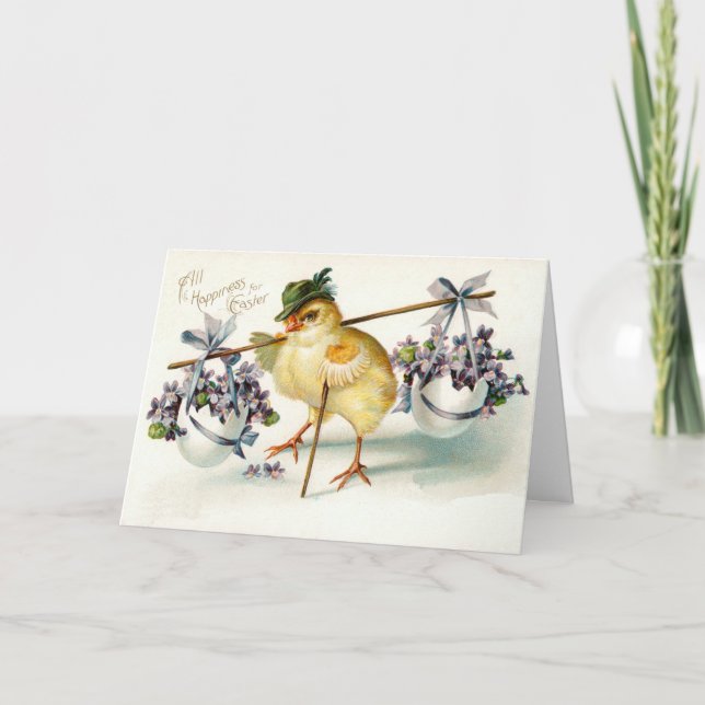 tarjeta de Pascua Vintage de 1910 (Anverso)