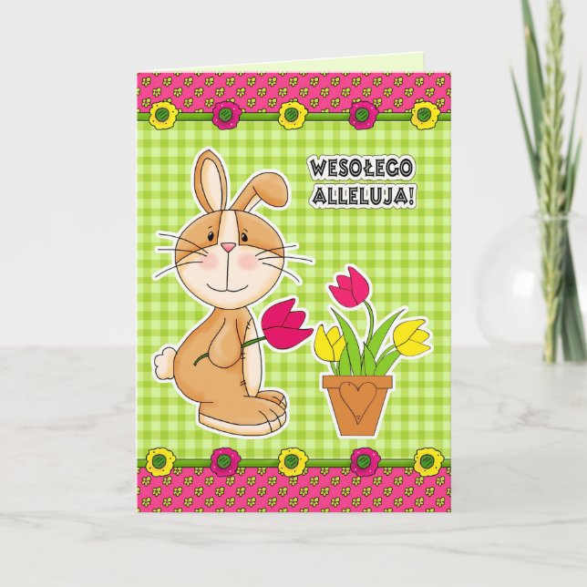 Tarjeta de Pascua Wesołego Alleluja en polaco (Anverso)