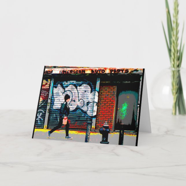 Tarjeta de paseo por el barrio de Nueva York (Anverso)