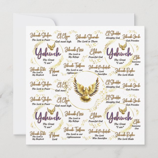 Tarjeta de paso de Yahweh (Anverso)