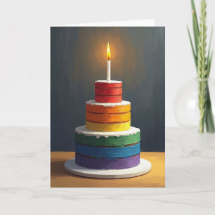 Tarjeta de pastel colorido alegre