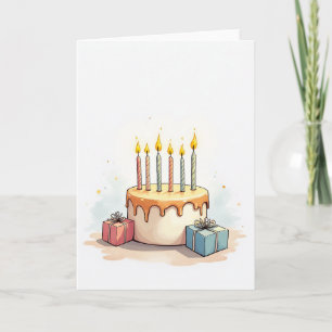 Tarjeta de pastel con goteo festivo