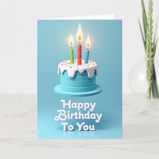 Tarjeta de pastel con sprinkles dulces (Anverso)