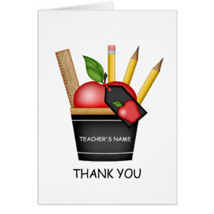 Tarjeta de pastel de Apple para profesores