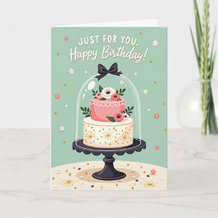 Tarjeta de pastel de celebración por niveles