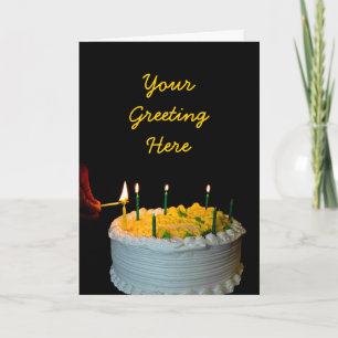 Tarjeta de pastel de cumpleaños