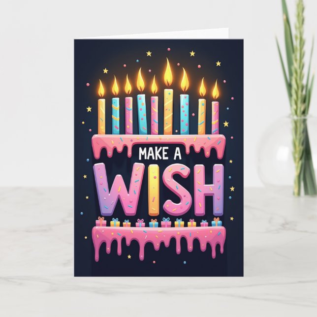 Tarjeta de pastel de cumpleaños (Anverso)