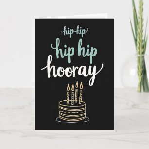 Tarjeta de Pastel de Cumpleaños Dorado