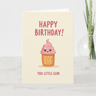 Tarjeta de pastel de cumpleaños dulce