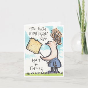 Tarjeta de pastel de limón con glaseado