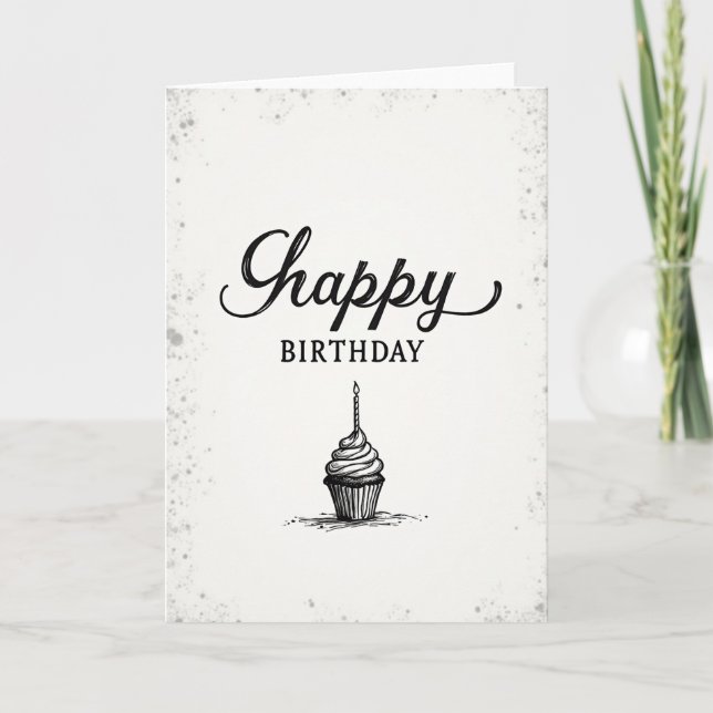 Tarjeta de pastel de vela dulce (Anverso)