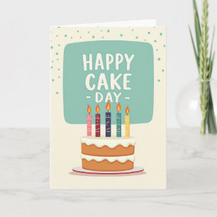 Tarjeta de pastel festivo a rayas
