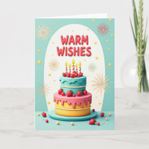 Tarjeta de pastel helado festivo