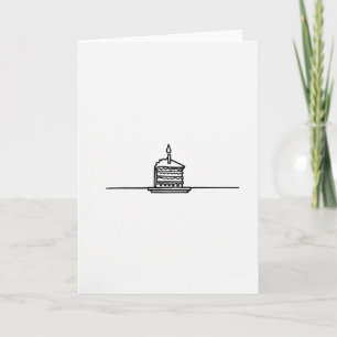 Tarjeta de pastel mínimo de celebración