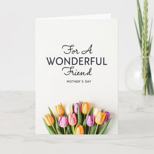 Tarjeta de pastel para el día de la madre en prima (Anverso)