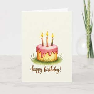 Tarjeta de pastel pintado alegre