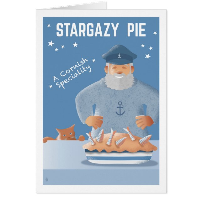 Tarjeta de pastel Stargazy (Frente)