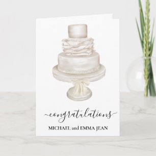 Tarjeta de pastelería de boda personalizada
